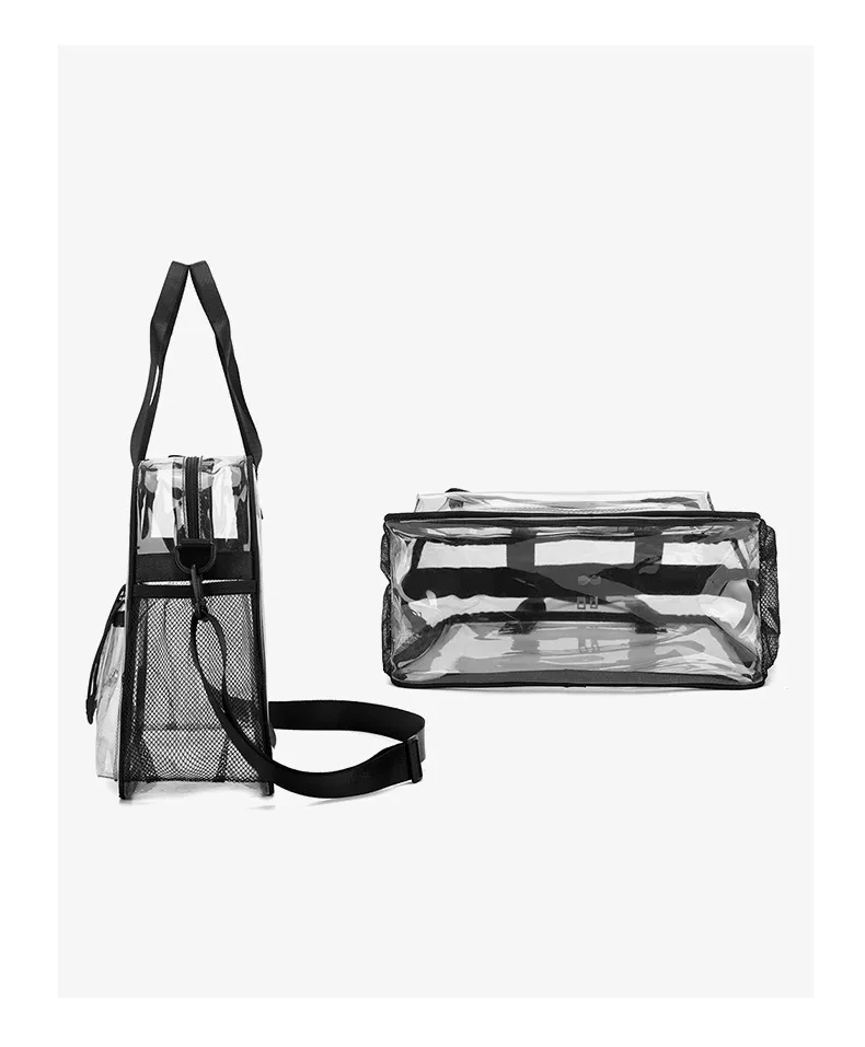 PVC Transparent Crossbody Bag Large Capacity Summer Clear Waterproof Fitness Yoga Handbag Swimming Beach Sports Shoulder Bags