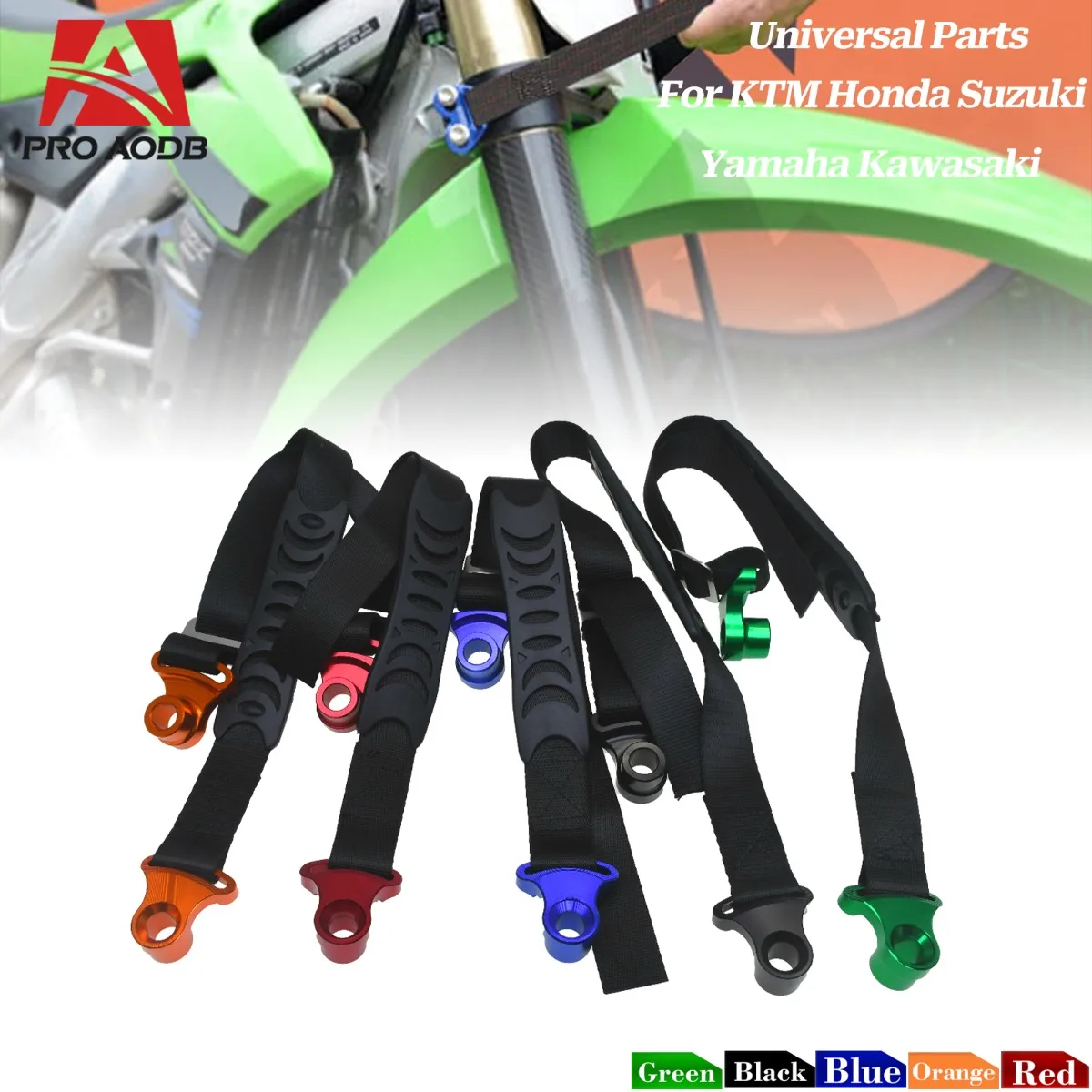Motorcycle CNC Front Rear Rescue Traction Strap Pull Sling Belt For Kawasaki KTM Yamaha Honda CRF250R CRF450R 125-500 Universial