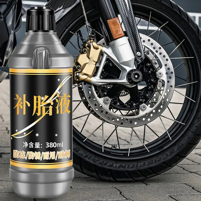 Flatout Tire Sealant 380ml Portable Instant Tire Sealer For Sealing Multifunctional Tire Repair Sealant With Valve Core