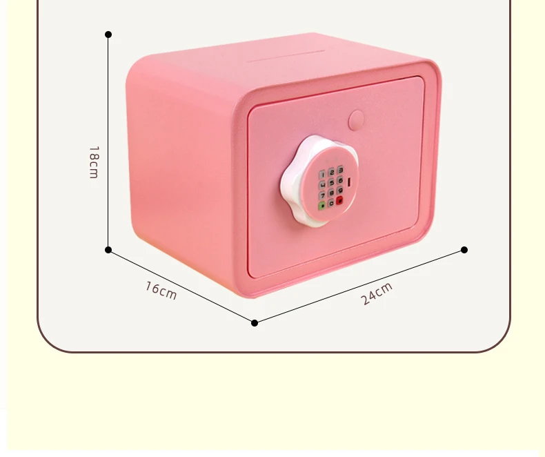 2024 Password Money Bank Electronic Coin Saver Coin Box Mini Safe File Box Cross Border Children Students