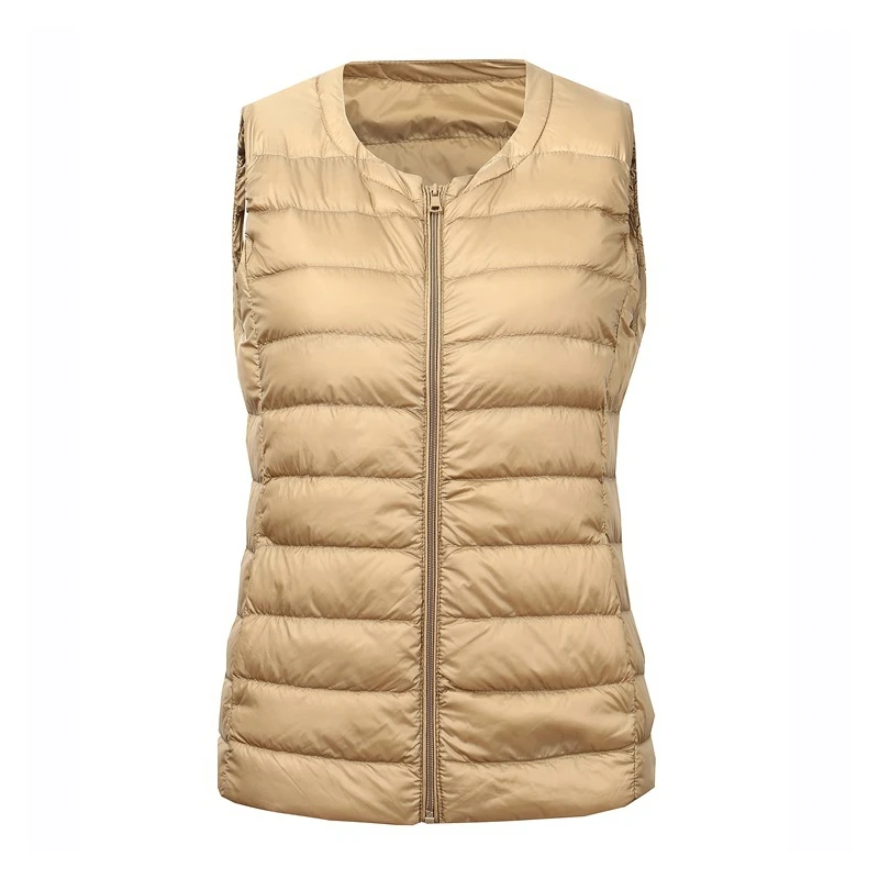 7XL 8XL Large Size Waistcoat Women's Warm Vest Ultra Light Down Vest Women Portable Sleeveless Winter Warm Liner
