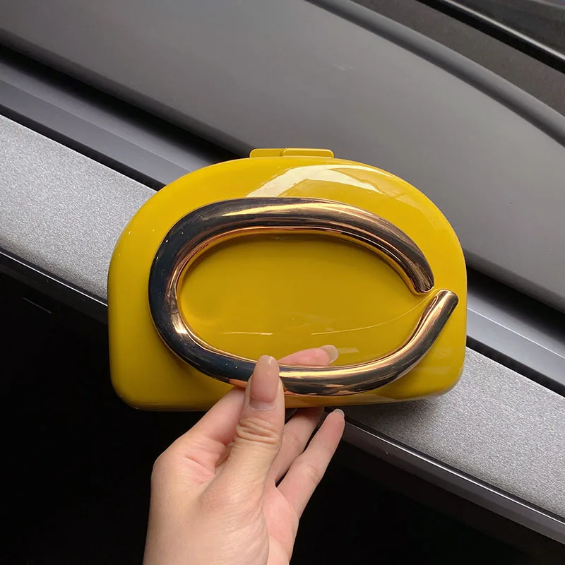 

Круглая коробка-клатч, ужин, глянцевая акриловая сумка-мессенджер в стиле ретро, простая сумка через плечо