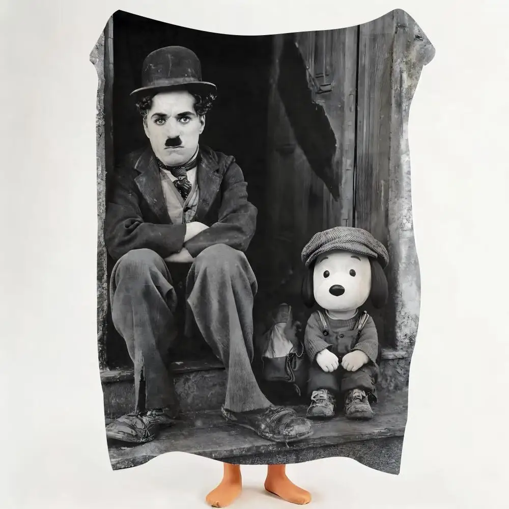 Celebrity C-Charlie C-Chaplin Throw Flannel Throw Blanket Suitable for Sofa、Living Room、Bedroom