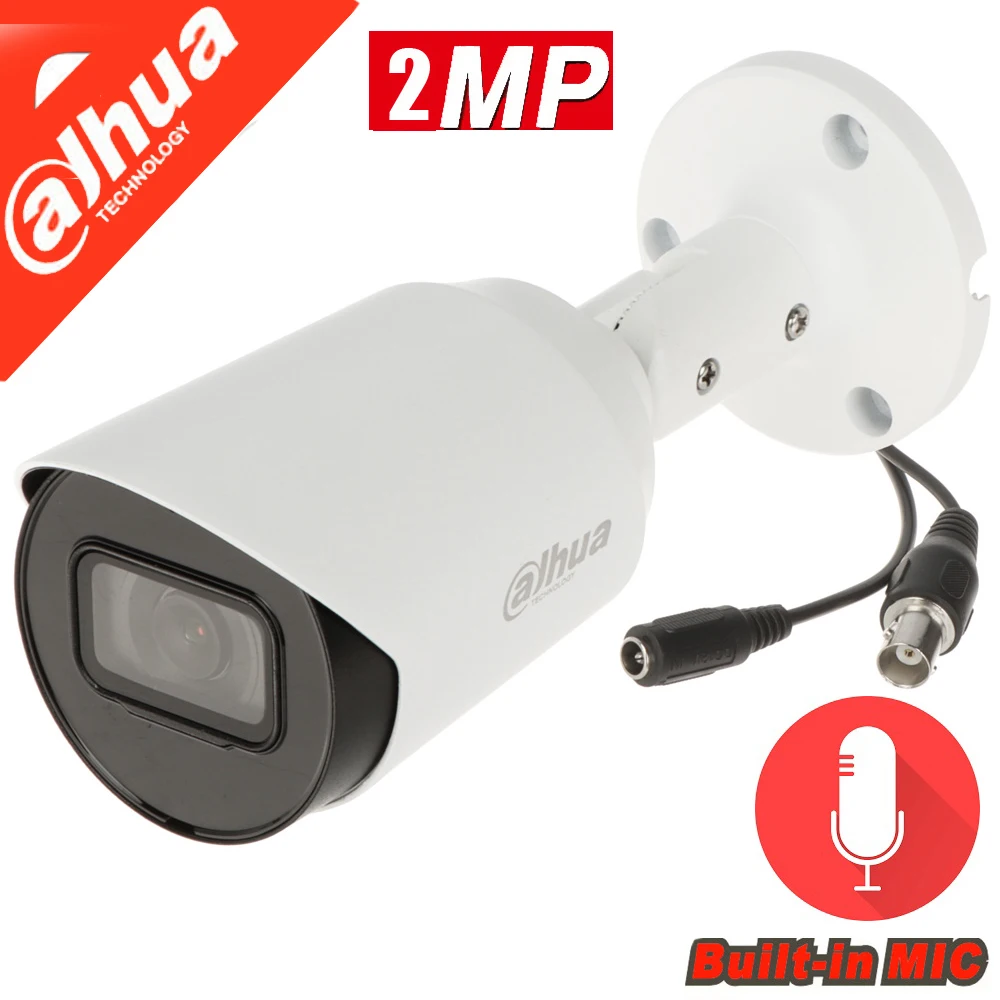 dahua camera de bala 2mp hac hfw1200t a s2 com microfone embutido inteligente ir analogico ahd suporte dvr 01