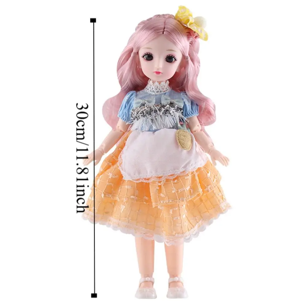 1/6 SD 30cm BJD Dolls&Clothes Attractive Eyes 23 Moveable Joints 30cm Dress Up BJD Dolls with Wig Make Up Long Hair