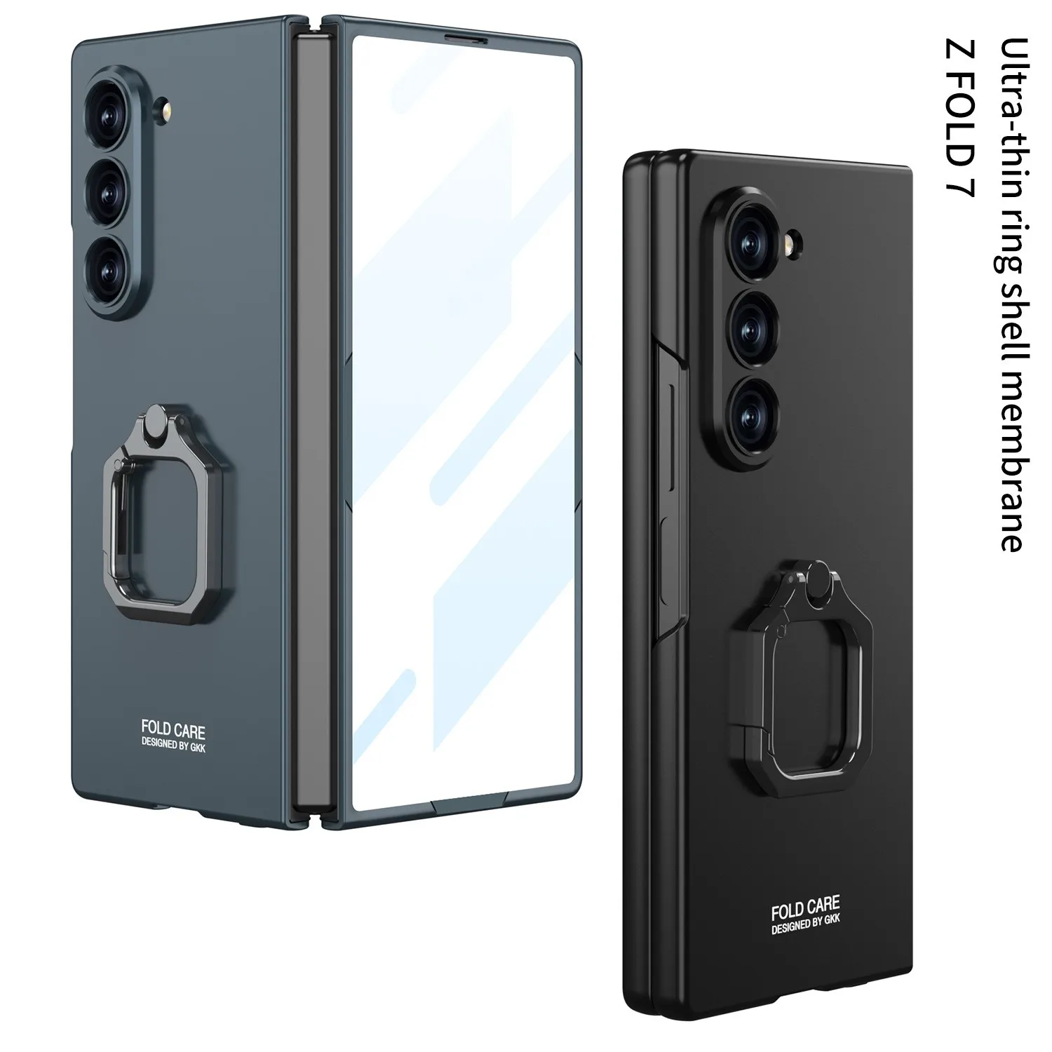 

Ring Folding Phone Case for Samsung Z Fold 7 Screen Glass Protective cover