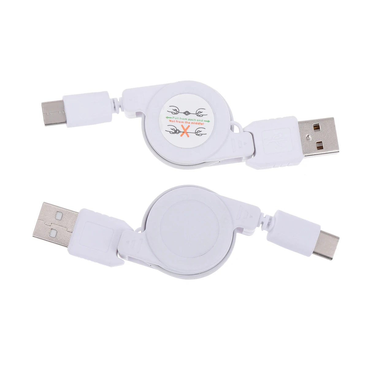 

Telescopic Data Cable Retractable Multi Phone Usb Type Charging White Usb-c