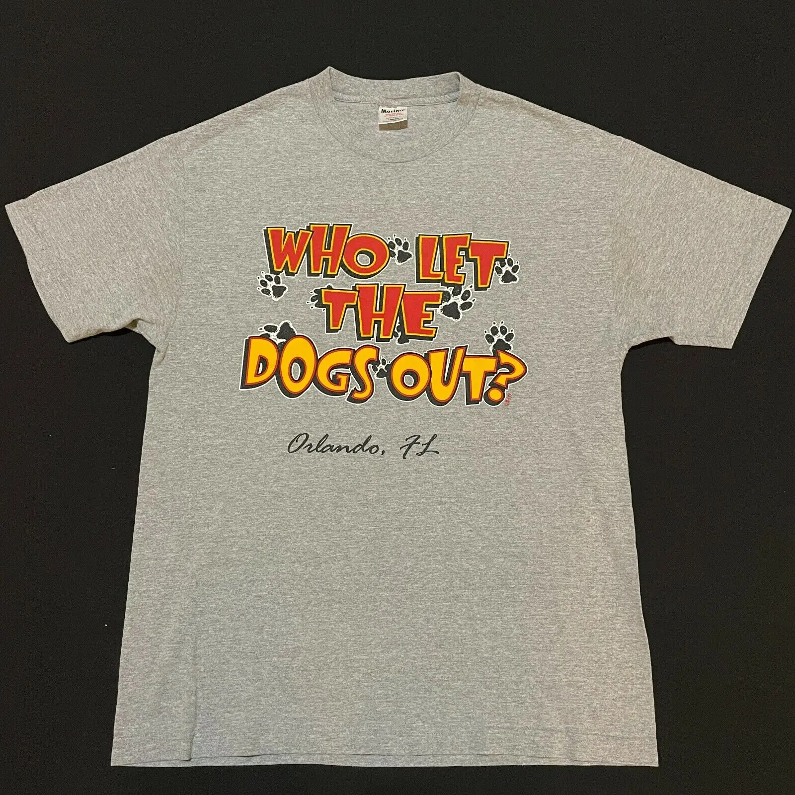 VTG Baha Men Who Let the Dogs OuT T Shirt Mens Size Large Gray Murina Music Promo