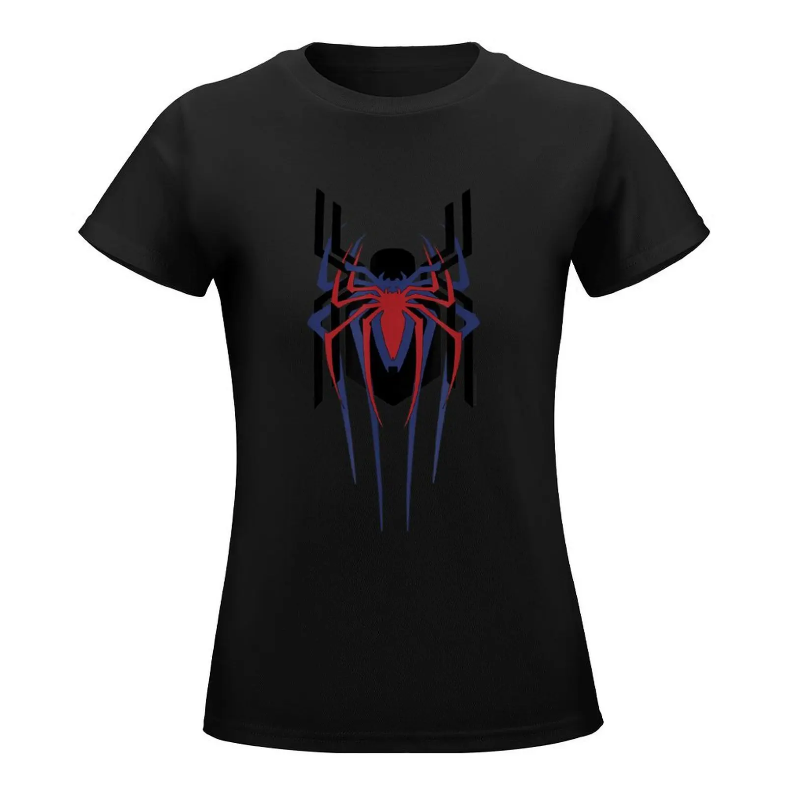 Spider Logo Stacked T-Shirt cute tops aesthetic clothes oversized Women's cotton t-shirt