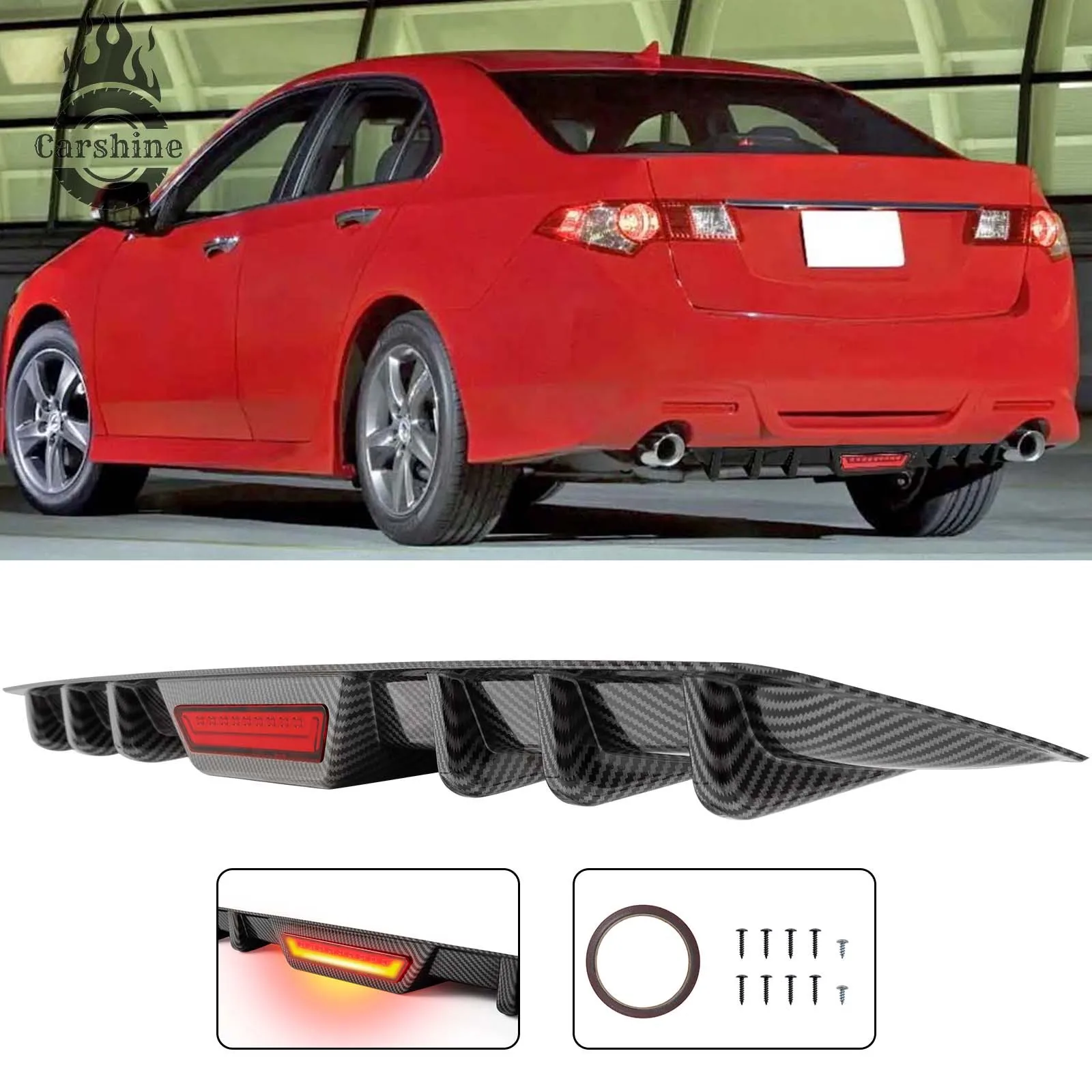 

Диффузор заднего бампера из карбона с LED стоп-сигналом для Acura TSX Sedan 2011 года