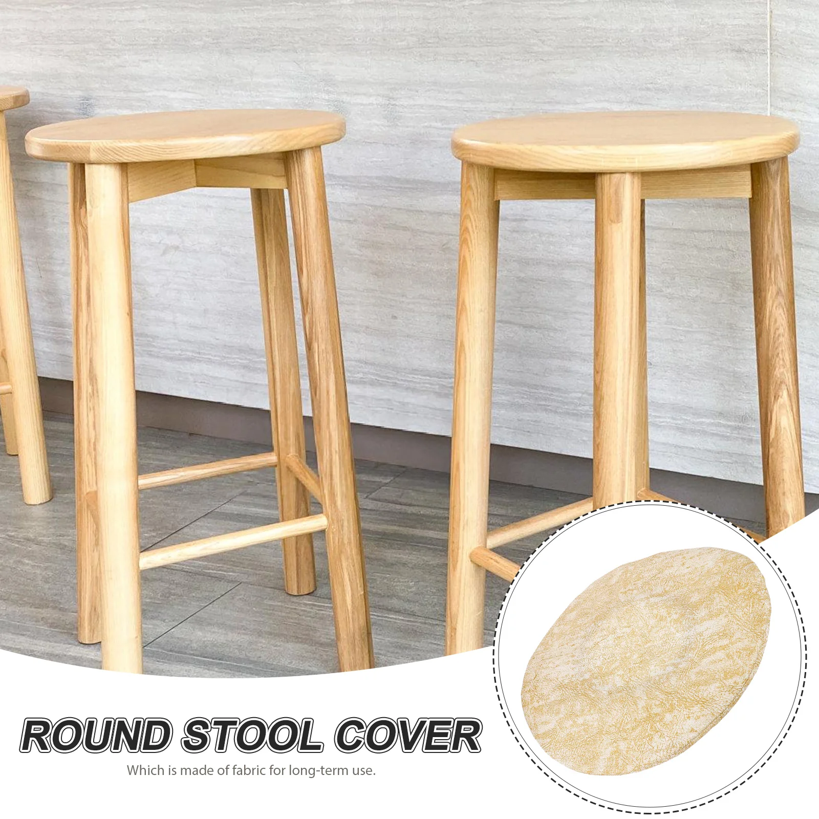 

Stool Elastic Chair Protector Cushion Round Barstool Bar Covers Removable Stretchable Round Seat Covers Stools