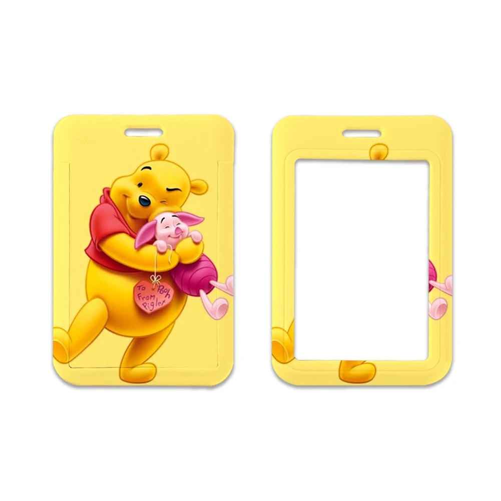 

New Arrival Cartoon Anime Child Cute Pooh Bear Card Holder Winnie Student Keychain Bus Card Case