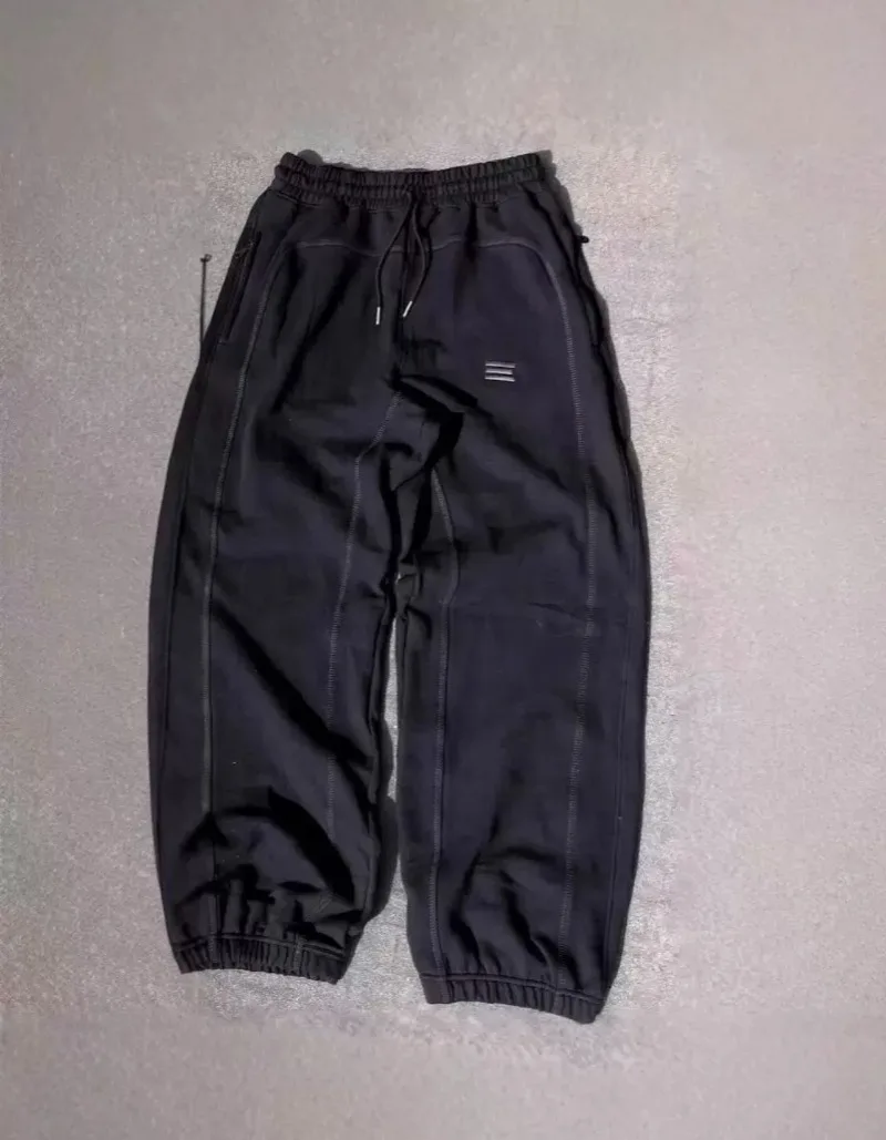 Y2k 韓国語バージョンのストリートファッションカジュアルルーズワイドレッグパンツゴス原宿カップルレトロルーススウェットパンツ男性パンツパンク