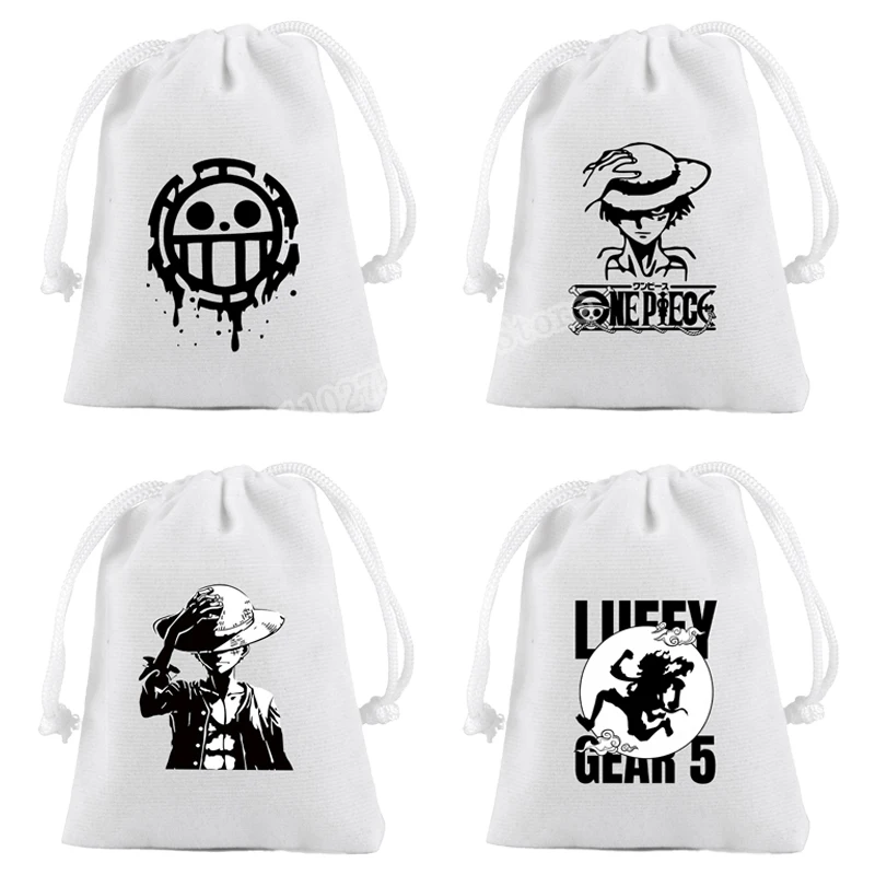 

ONE PIECE Drawstring Bag Anime Cartoon Printed Handbag Portable Large Capacity Candy Organiser Household Supplies Birthday Gifts