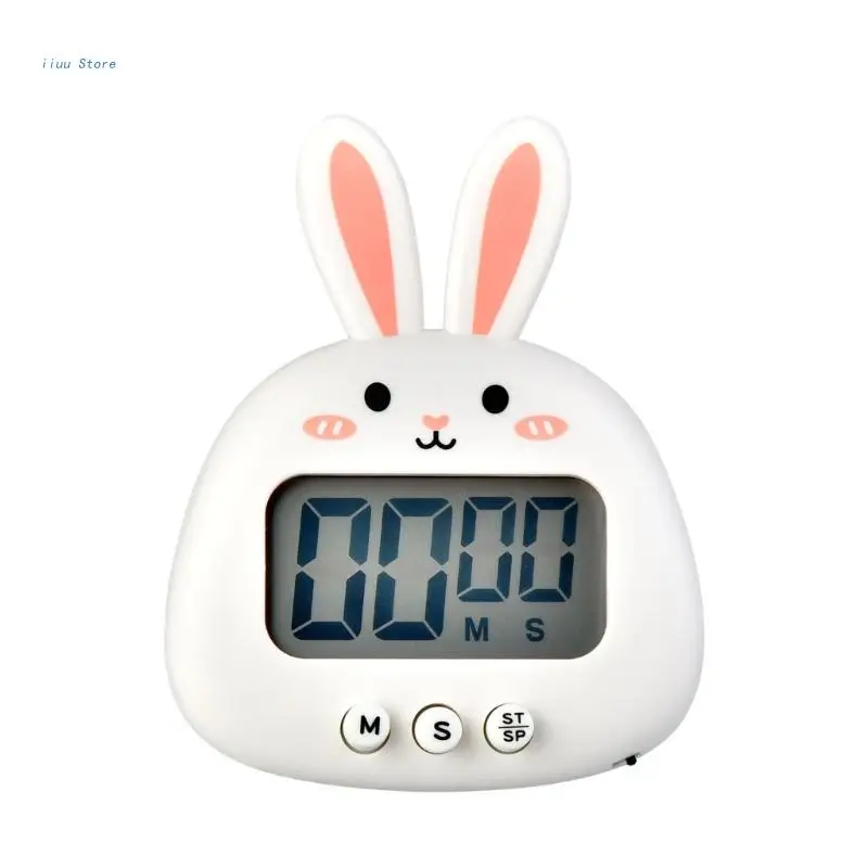 Cute Cartoon Animal Countdown-Timer  Cow Digital Cooking Timer with Invisible Stand for Cooking Bake Timer Kitchen
