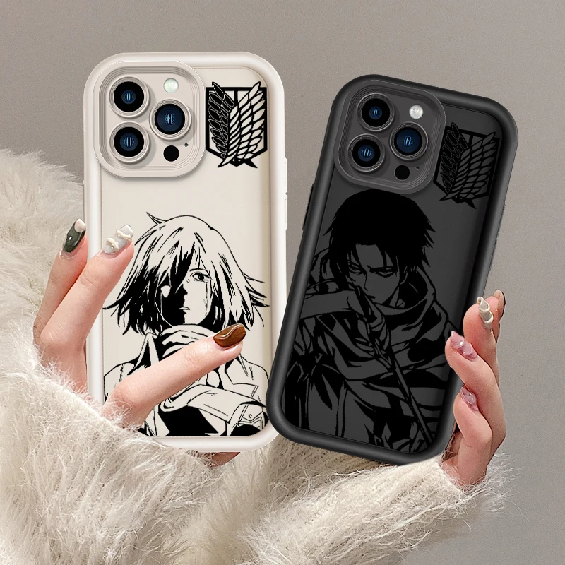 

Attack On Titan Anime Cute Eye Ladder For Apple iPhone 15 14 13 12 11 XS XR X Pro Max Plus Funda Phone Case