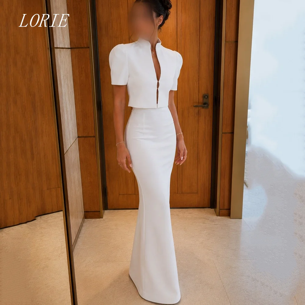 LORIE Luxury Mermaid Civil Wedding Dress V Neck Bridal Dresses Daily Simple Engagement Wedding Gown Customized 2026