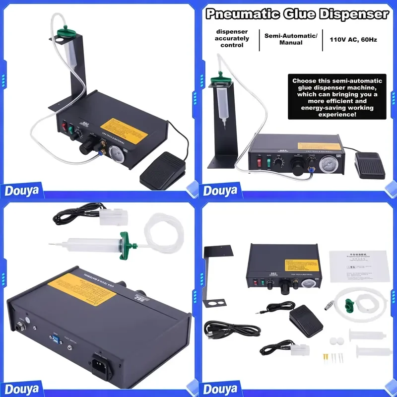 Paste Liquid Fluid Dispenser High-Precision Epoxy Resin Liquid Dispensing Machine Semi-Automatic Pneumatic Glue Dispenser