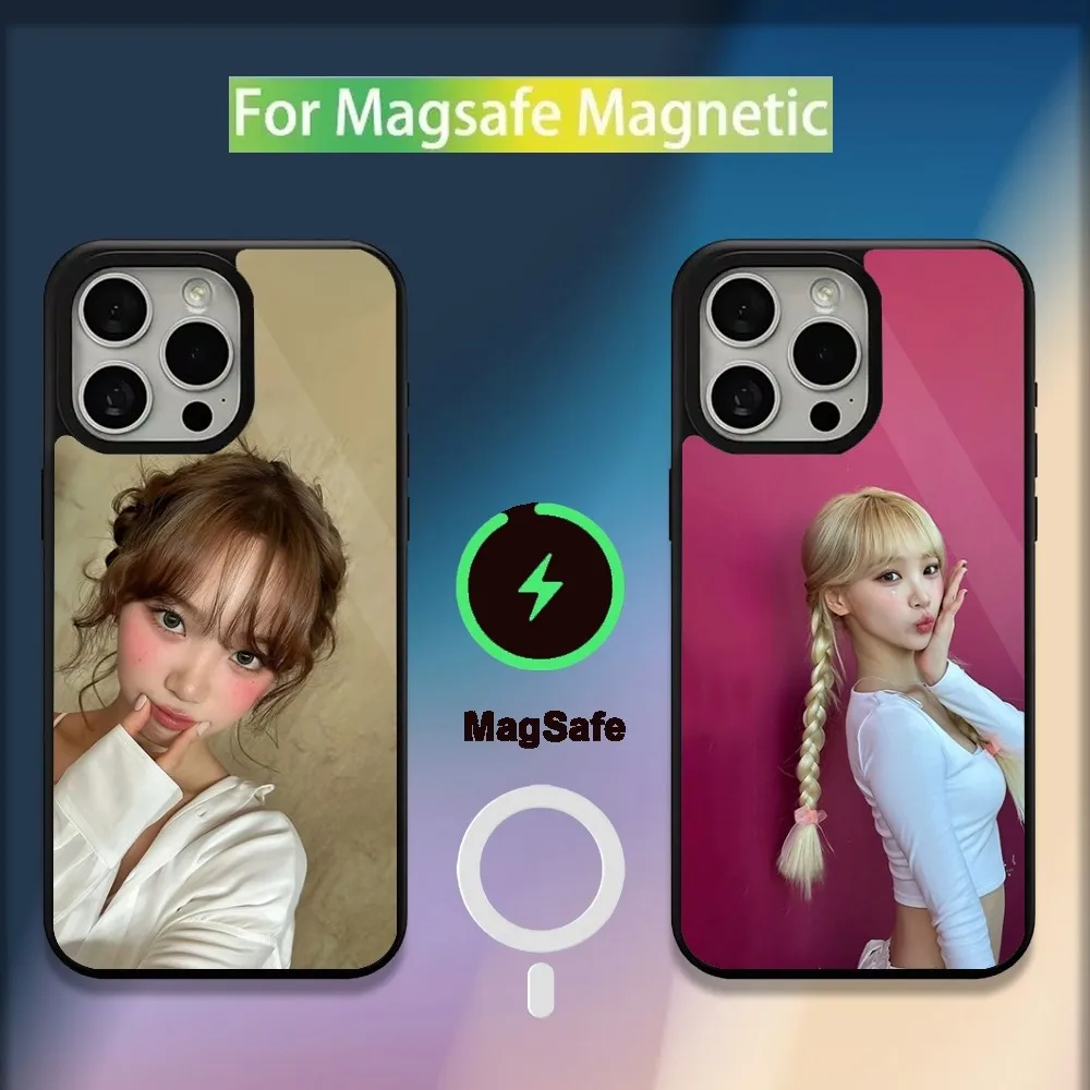 

Singer K-Kim Chaewon Phone Case For iPhone 16,15,14,13,12,11,Plus,Pro,Max,Mini Magsafe Magnetic Wireless Charging