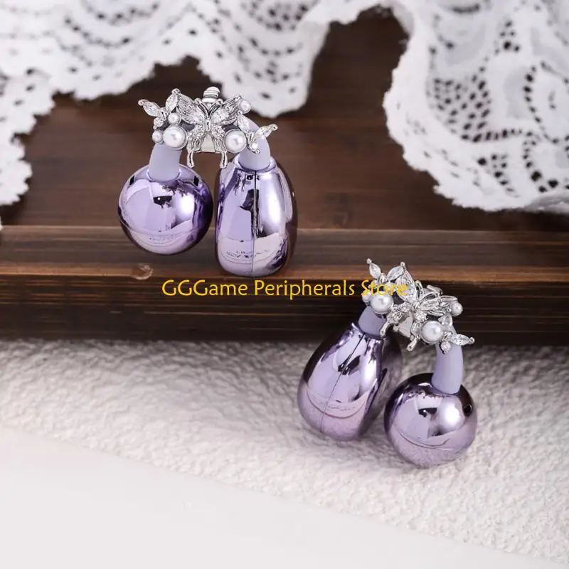 U55B سماعة أذن على شكل فراشة لؤلؤية عصرية مُحسنة وقبضة مصنوعة من سبائك النحاس #4