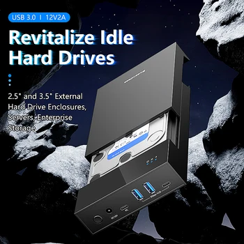 Blueendless外付けハードドライブエンクロージャ、ssdの場合、PCのためのプラスチックケース、usb 3.0アダプターへのsataのためのプラスチックケース、2.5、3.5