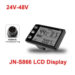 Fietsdisplay E-Scooter JN S866 LCD-scherm 6-pins waterdichte stekker Mountainbike Fiets Refit-accessoire