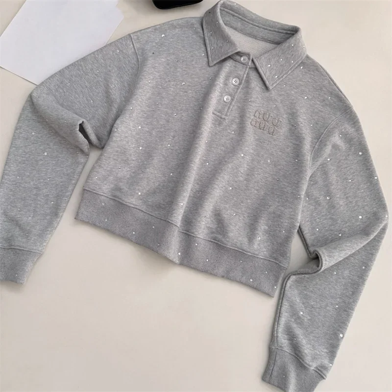 

Sweater women winter Jacket k553318 Autumn polo Unisex Design Splicing Letters Loose Couple Tide turn down neck Clothes 24ss