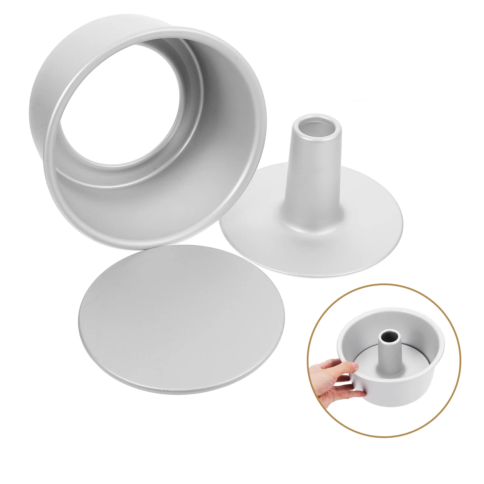 

1 set 1 Set Cake Pan Nonstick Aluminium Alloy Baking Mold Cake Baking Mold Detachable Bottom For Oven Home Bakery Use