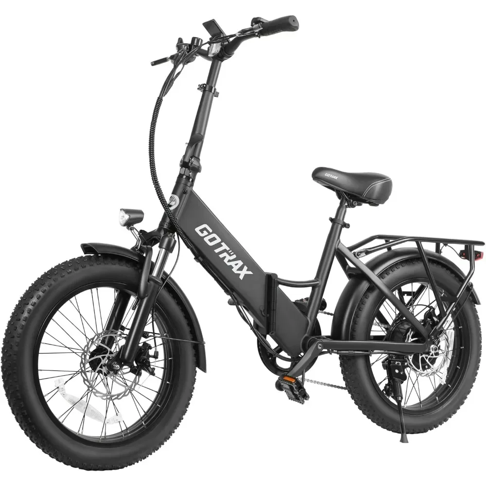 

20" Folding Electric Bike with 55 Miles (Pedal-assist1) by 48V Battery, 20Mph Power by 500W, LCD Display and 5 Pedal-Assist