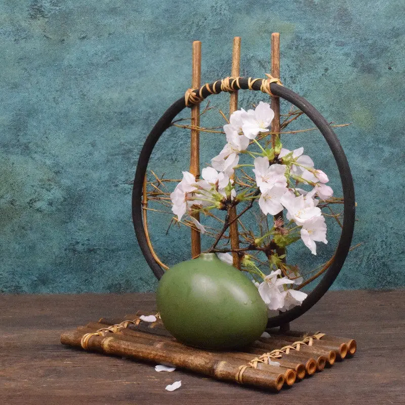 

Китайский экран-разделитель дзен-бамбуковая перегородка ручной работы для прихожей, чайной комнаты, винтажный декор чайного столика, ваза для цветов, витрина