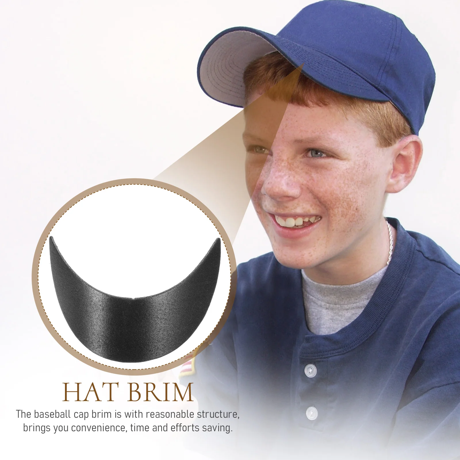 

10Pcs Peaked Cap Brim Insert for Children Hats Support Visor Board Replacement Sun Hat Shield Portable Baseball Hat Brims