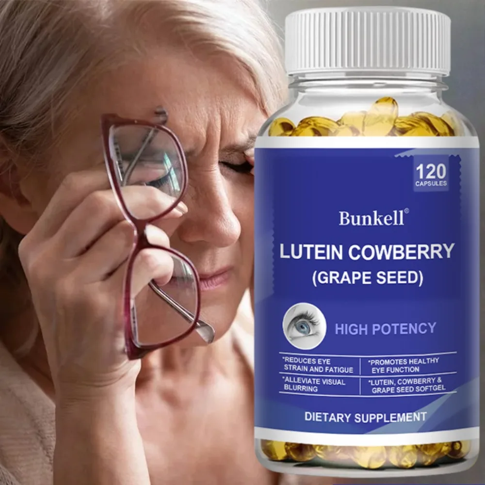 

Lutein Capsules - with Zeaxanthin and Bilberry Extract - Supports Eye Health, Helps Relieve Eye Strain, Improve Vision Health