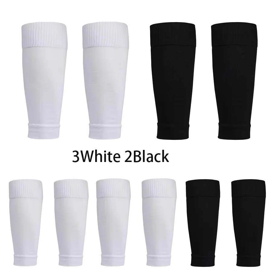 5 Pairs Soccer Calf Sleeves Breathable Compression Leg Sleeves Football Sports Socks Anti-Slip for Running Training