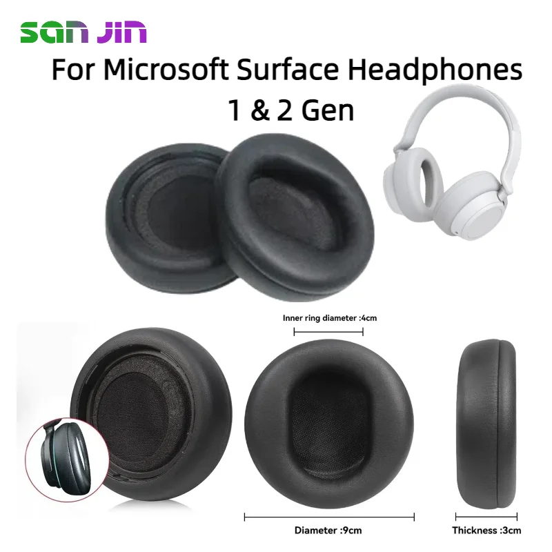 

Ear pads for Microsoft Surface Headphones 1 & 2 Gen replacement Earpads headphones Earmuffs Mesh Memory Covers Sponge