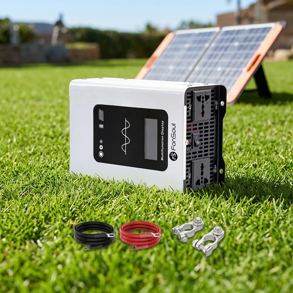 Inversor de Onda Sinusoidal Pura de 800W, 12V/24V a 110V/220V, Portátil, Conversor de Corriente