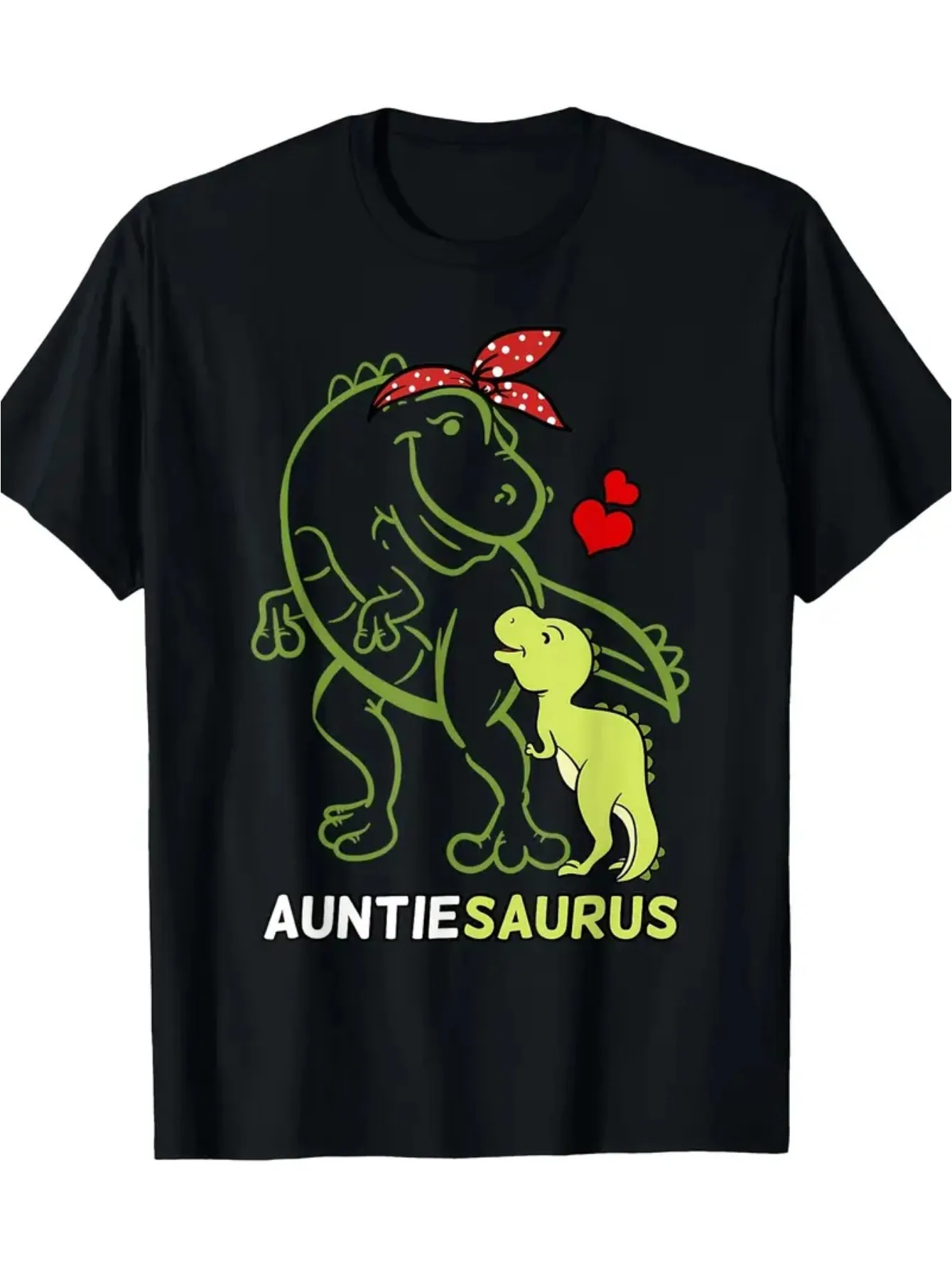 

A Dinosaur and The Word "AUNTIESAURUS", with A Cute Parent-child Style. Suitable for All Seasons, Ideal for Aunts and Casual, Fa