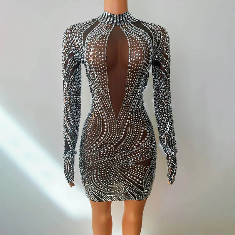 

Performance Nightclub Bar Lead Singer Full Of Diamonds Slim Dress Singer Model Catwalk Banquet Dinner Dance Ceremony Ever Pretty