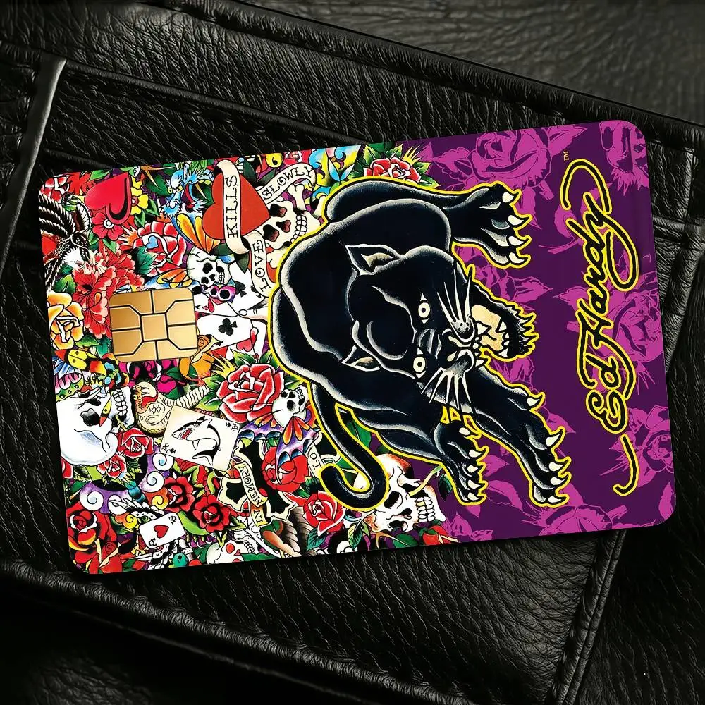 E-Ed H-HardyS - Pegatinas para Tarjetas de Crédito, 4 Unidades, Película Protectora para Tarjetas de Autobús, Decoración Frontal, Tarjetas Bancarias, Impermeables