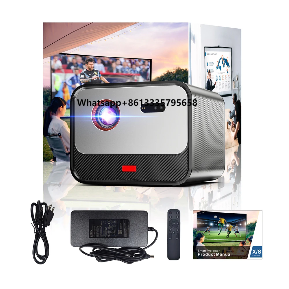 

High Level DLP 3D 4K Portable Projector Smart Auto Focus Wifi Beamer Android 11.0 OS Home Cinema Mini Projector