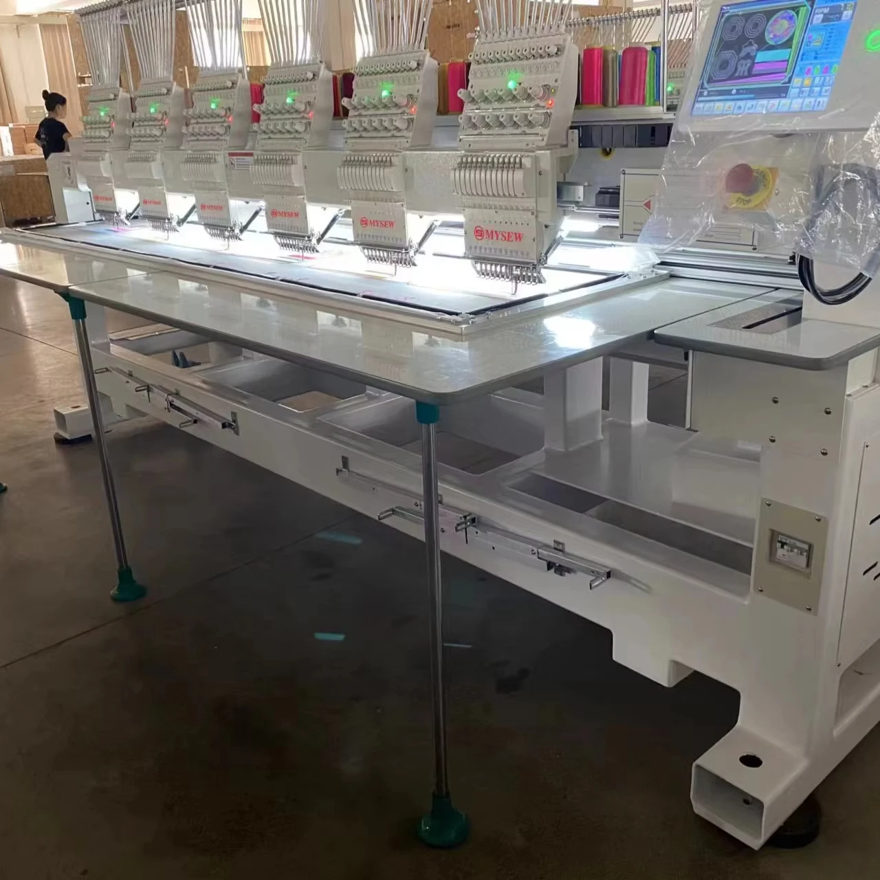 MFGS 1206 12  s 6 Head 150w Automatic Industrial Hat T-Shirt Embroidery Machine Computerized for Sale