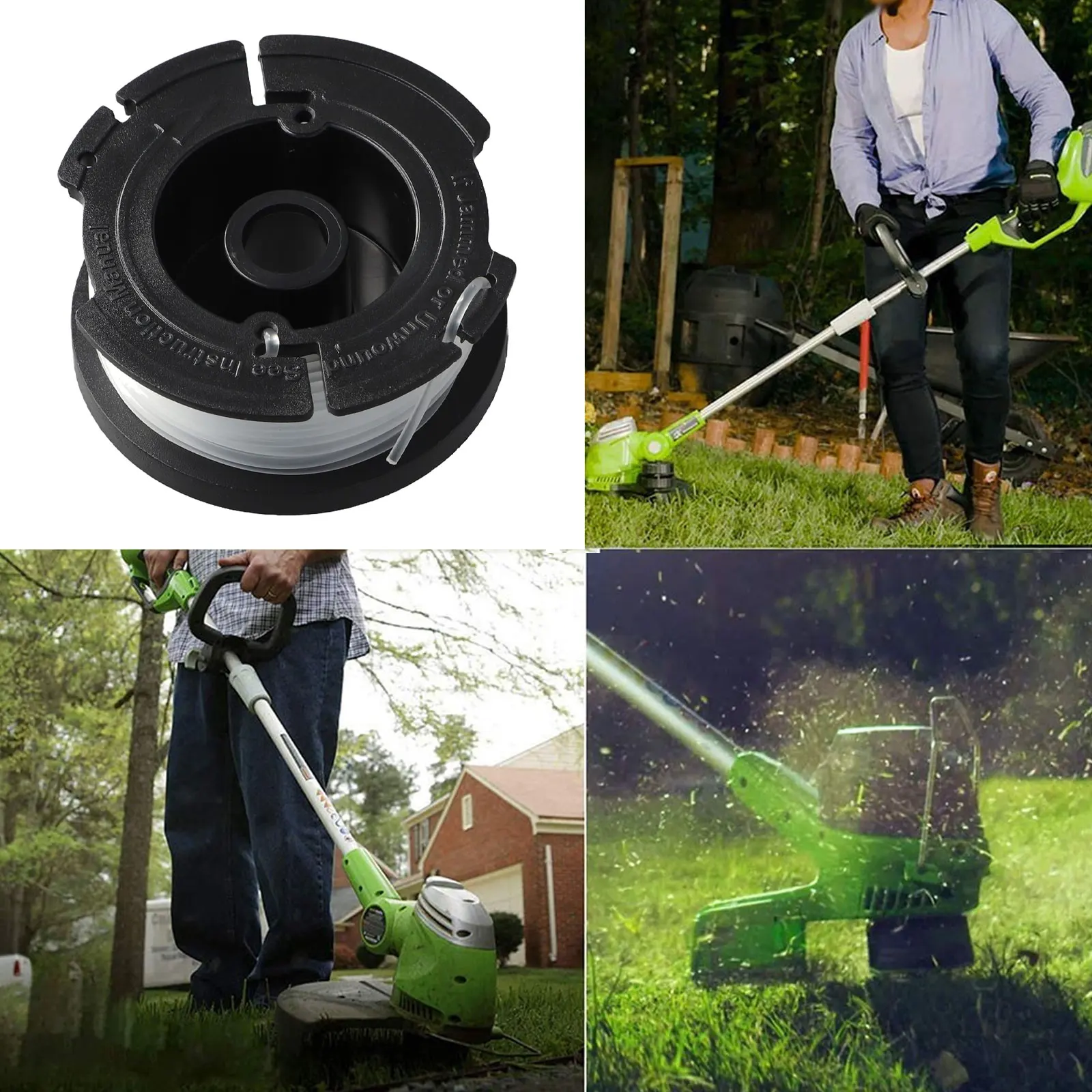 Equipo de carrete y línea Living para Black & Decker para GL420 GL550 GL570 jardín hogar exterior reemplazo de patio eléctrico