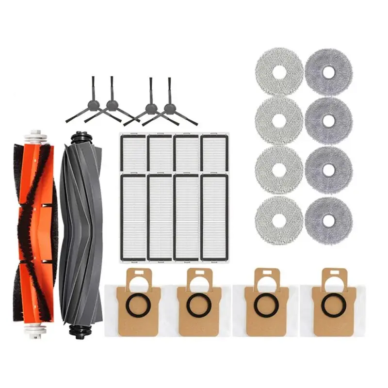 

A24F-Accessories For Xiaomi Dreame L30 Ultra Robotic Vacuum Main Side Brush HEPA Filter Mop Pad Dust Bag Replacement Parts