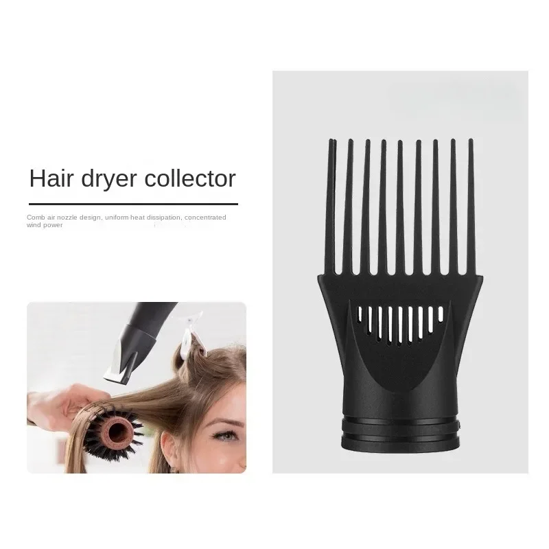 5cm Hair Nozzle Dryer Air Blow Collecting Wind Nozzle Comb Hair Diffuser Dryer Comb Heat Insulating Material for Salon Home Use