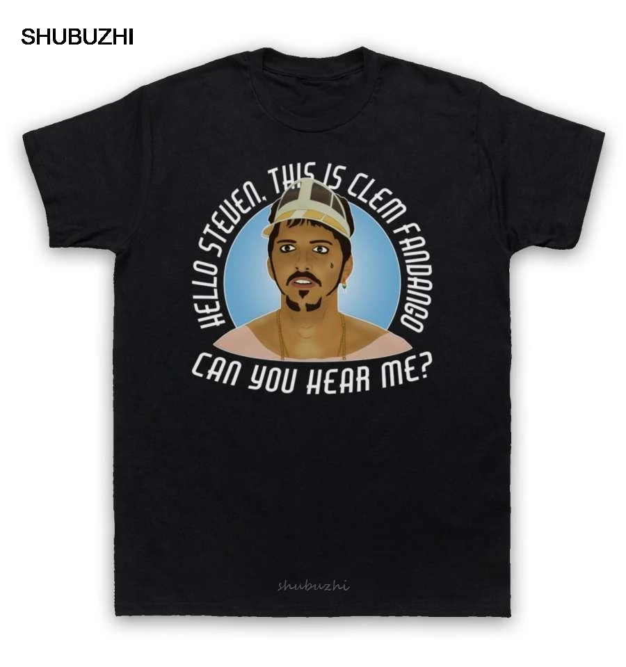 Женская футболка с надписью «hello steven this is clem fandango»