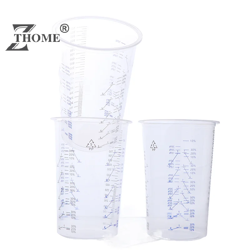 New 10Pcs Paint Mixing Calibrated Cup Plastic Paint Mixing Cups 1000Ml Mixing Pots For Accurate Mixing Of Paints And Liquids