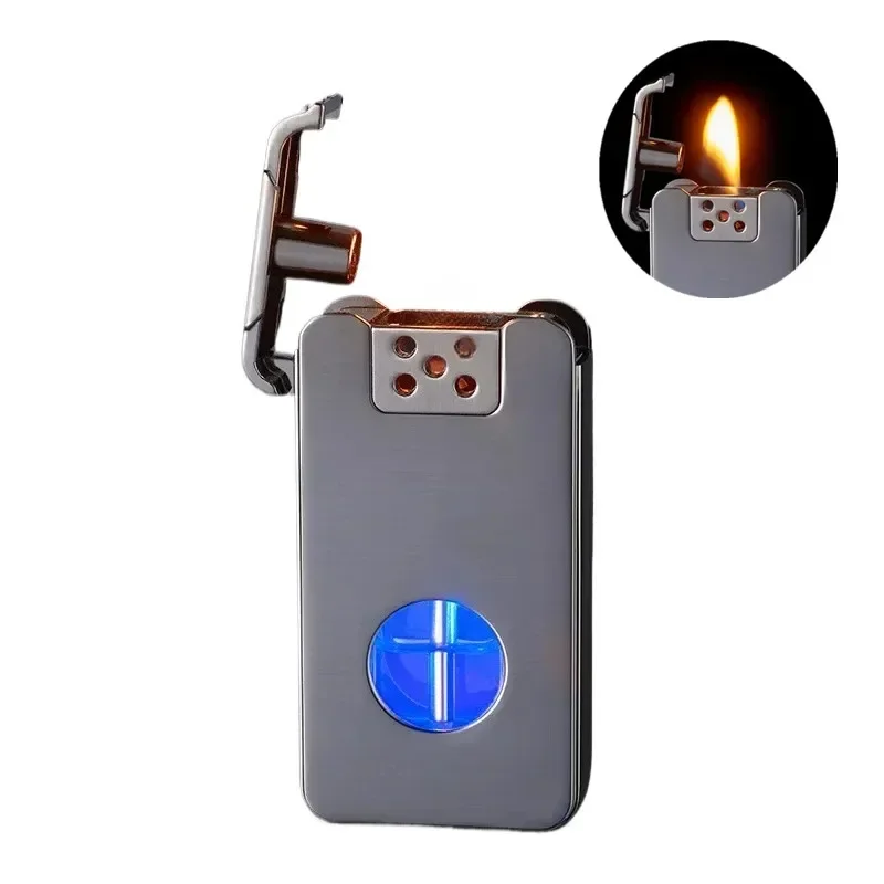 

New Smart Voice-controlled Kerosene Lighter Arc Ignition 4 Ignition Modes Cool Gift for Men Cigarette Accessories Tool（Oil Free）