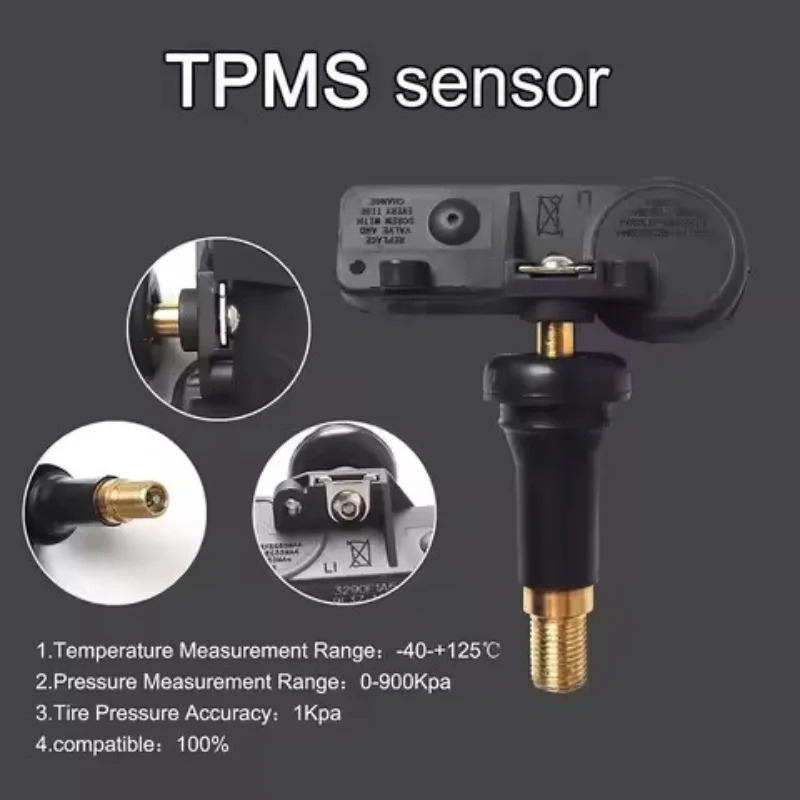 1/4 pces sensor de pneus 9l3z1a189a 315mhz para ford & linoln mkx mbz mkc tpms sensor de pressão, com novas baterias panasonic cr2032