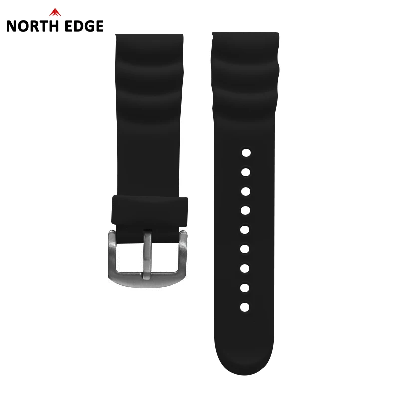NORTH EDGE 24 mm Gummi-Uhrenarmband aus Titanlegierung, kompatibel mit TRITON-TI, langlebigem Armbanduhrenarmband – Detail 4