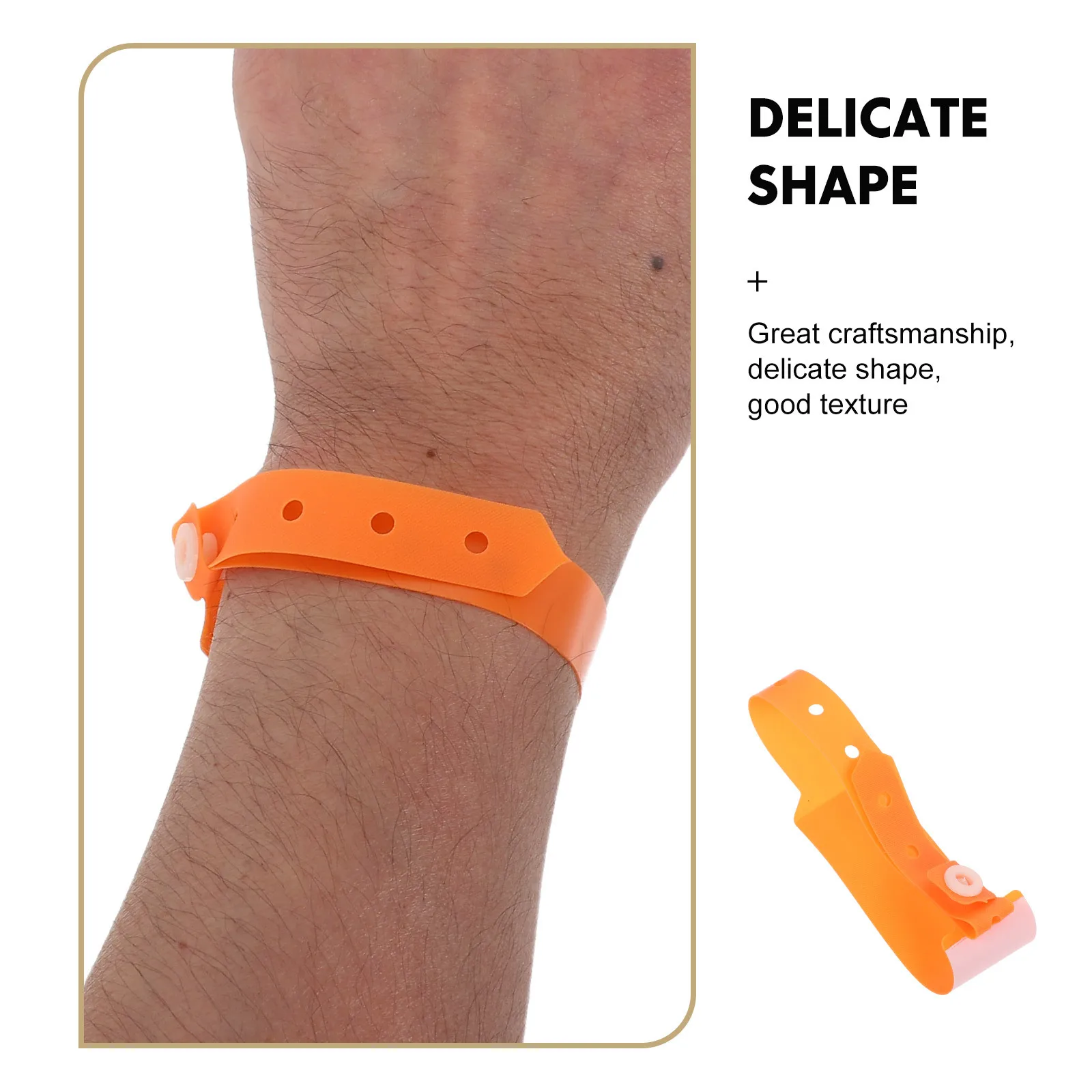 100 Uds pulseras de reconocimiento de identidad bandas de identificación de paciente desechables impermeables de Pvc para uso médico de Hospital cierre a presión