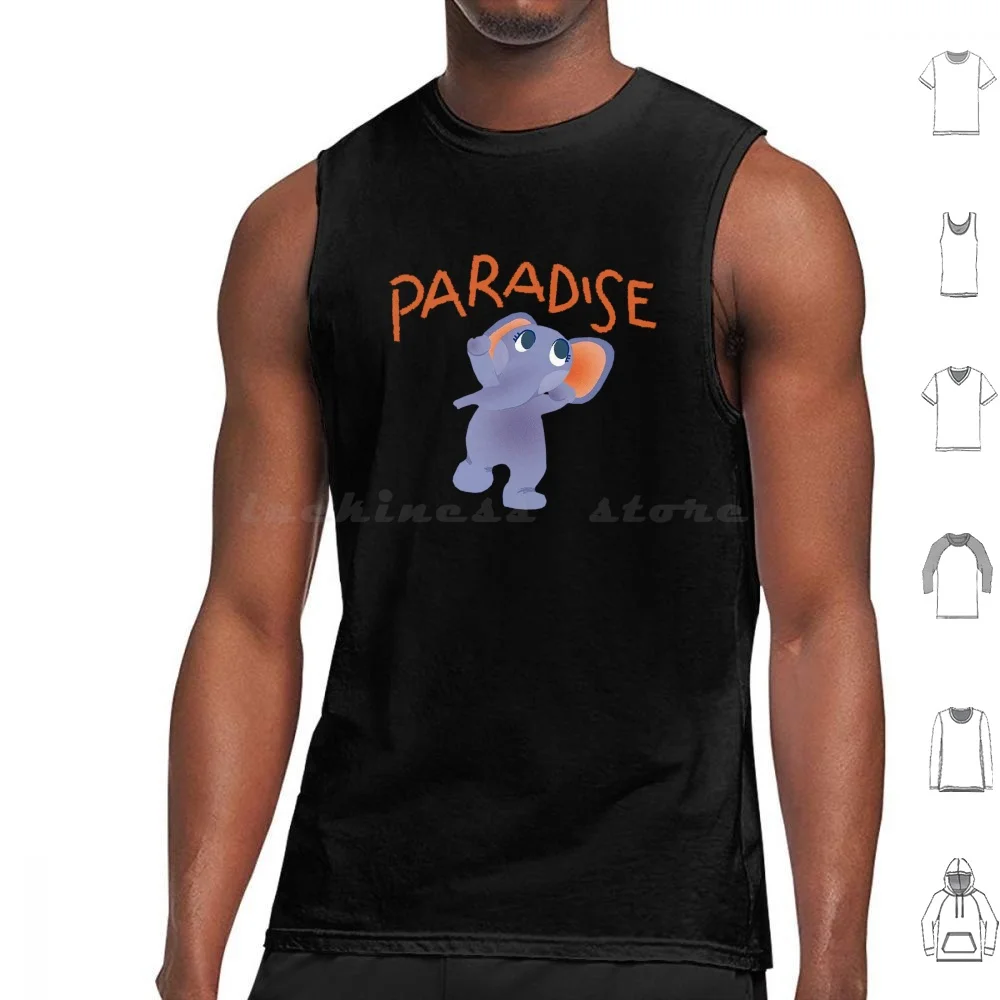 Paradise Elephant Tank Tops Print Cotton Music Of The Spheres Music Band Guitar Chris Tour Yellow A Head Full Of Dream